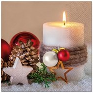 13278 Papírové ubrousky s vánočním motivem, třívrstvé 33 x 33 cm, 20 ks-1