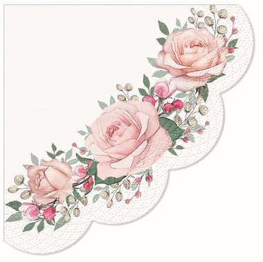 Paper Napkins 3-ply, round O 32 cm, 12 pcs