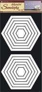 Wall Sticker 60x32 cm, White Hexagons