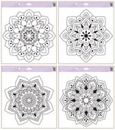 1466 Předlohy na adhezn&iacute; f&oacute;lii Mandaly 30 x 33,5 cm -1