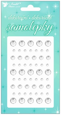 Decorative Stickers - Transparent Gemstones 10 x 19 cm