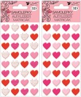 3D stickers hearts 9,5 x 22 cm