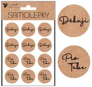 Gift stickers – Thank you and For you 12 pcs, O 3 cm