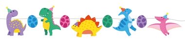 Paper Garland Dino 15 x 25 cm