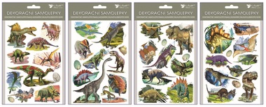 Stickers with Glitter and 3D Effect Dinosaurs 13 x 19 cm