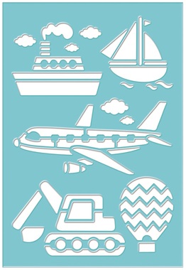 Plastic Stencils 19 x 28 cm, Transport