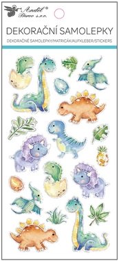 Dinosaurs Stickers with a Hologram on the Edges 10 x 21.5 cm