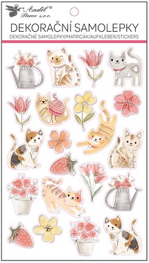 Cat Stickers with Transparent Edge 14.5 x 25 cm