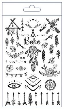 Tattoo Stickers 8,5 x 13 cm, Boho