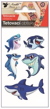 Tattoo Stickers Sharks 10.5 x 6 cm