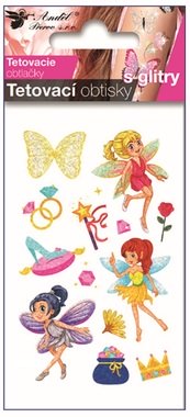 Tattoo Stickers with glitter Fairies 10.5 x 6 cm