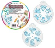 Plastic Stencil for DIY, Flowers and Shapes 25 cm