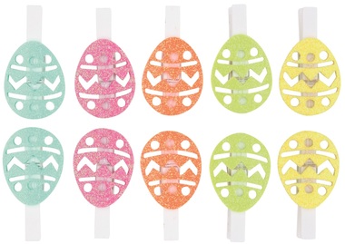 Glitter Eggs on Peg 5 cm, 10 pcs in polybag