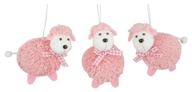 Hanging Pink Plush Sheep 8 cm