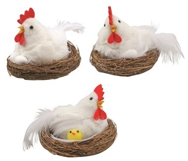 Hen on Nest 9 x 9 x 7 cm