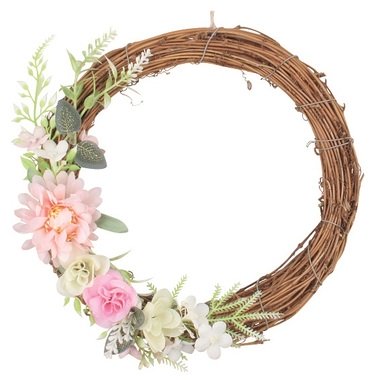 Wreath with Deco 23 cm, Pink