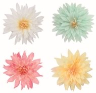 Decorative Flowers 8 x 2.5 x 8 cm on a clip, 4 pcs
