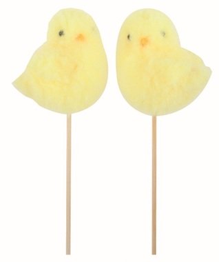 Chick yellow  5.5 x 6 x 4.5 cm + Stick