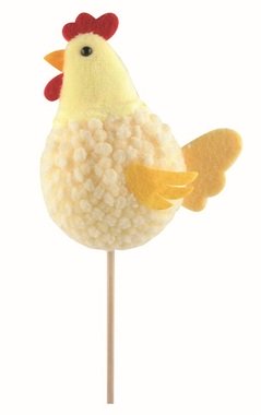 Yellow Rooster 8.5 x 9 x 4.5 cm + stick