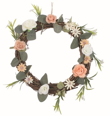 Wreath Flowers 25 x 5 x 25 cm for hanging