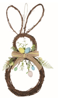 Wicker Easter Bunny Deco  23 x 54 x 4 cm