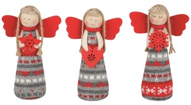 Standing Knitted Angel 13 cm