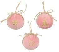 18039 Koule ply&scaron;ov&aacute; 5 cm k zavě&scaron;en&iacute; růžov&aacute;, b&iacute;l&aacute;-1