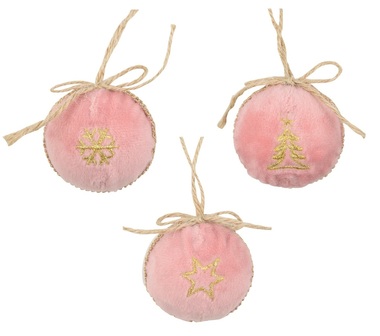 Hanging Plush Ball 5 cm, Pink