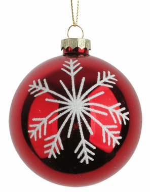 Glass Baubles 8 cm, set of 4 pcs