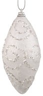 Hanging Drop with glitter ornaments 8 cm