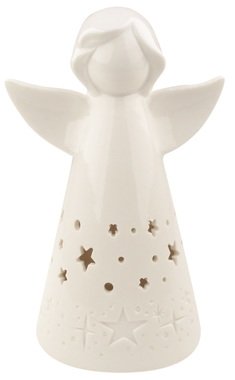 Standing Porcelain LED Angel w/Stars 16 cm 