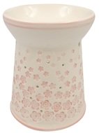 Porcelain Aroma Lamp 13,5 cm w/Pink Flowers