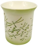 Porcelain Aroma Lamp 11 cm w/Light Green Gragonflies