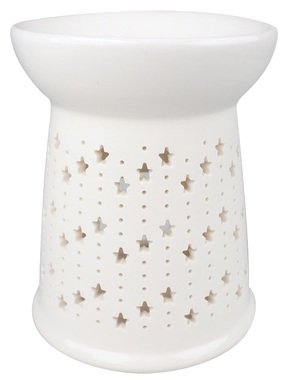 Porcelain Aroma Lamp with Stars 10 x 13 cm 