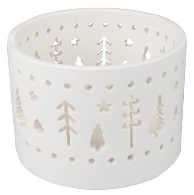 Porcelain Candle Holder with Forest 10 x 7,5 cm 