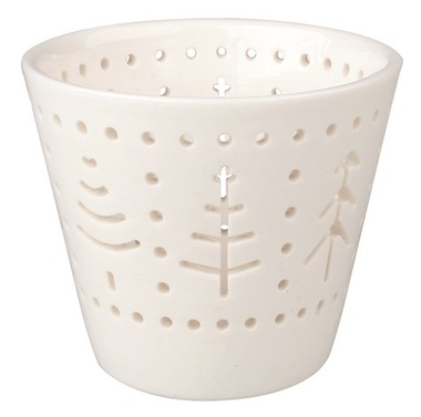 Porcelain Candle Holder Forest 7 x 6,5 cm