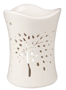 Porcelain Aroma lamp with Tree 10 x 13 cm