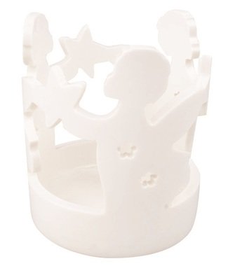 Porcelain Candle Holder Angel 6.5 x 8 x 6.5 cm