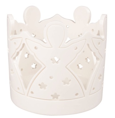 Porcelain Candle Holder Angels 10.5 x 10 x 10.5 cm