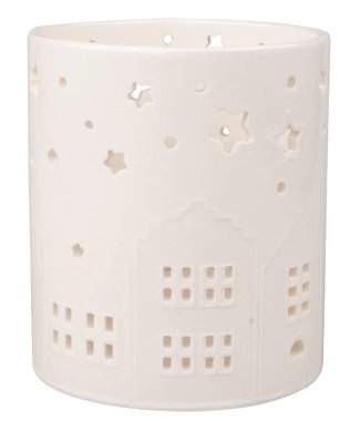 Porcelain Candle Holder City 10 x 11 x 10 cm