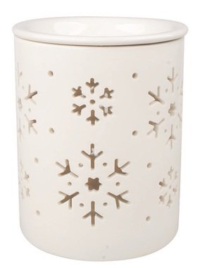 Porcelain Aroma Lamp Snowflakes 10.5 x 13 x 10.5 cm