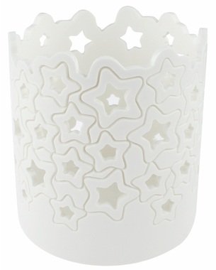 Porcelain Candle Holder Stars 11 x 13.5 x 11 cm