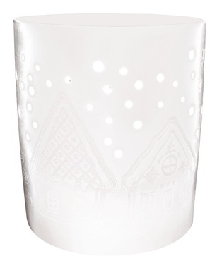 Porcelain Candle Holder Houses 11 x 13.5 x 11 cm