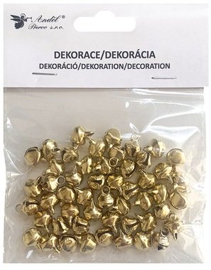 Mini Jingle Bells 1 cm, Gold, 50 pcs Bag