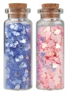 Confetti Hearts Pink and Purple in Bottle 2 x 6 g 