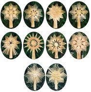 Straw Decoration – Tree Top 26 cm, 8 types