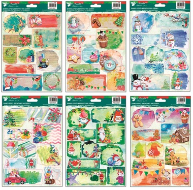 Name Tags Stickers  w/Glitter 25x17 cm, 10 pcs