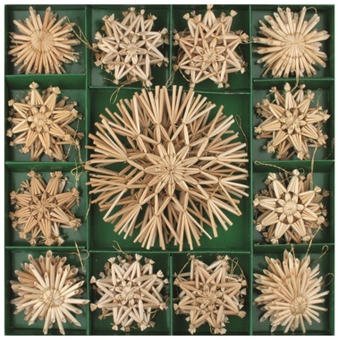 Straw Decorations 52 pcs in Box