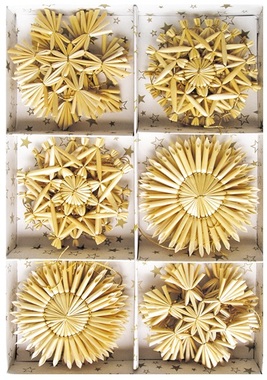 Straw Decorations 24 pcs in Box