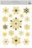 Decorative Window Cling – Golden Snowflake with Black edges